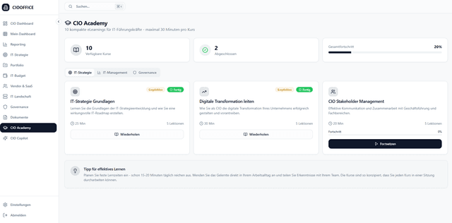 CIOOffice: the CIO-Software screenshot 2