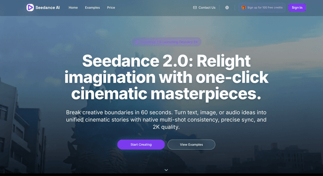 Seedance 2.0 AI screenshot 1
