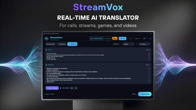 StreamVox - AI Live Translator screenshot 1