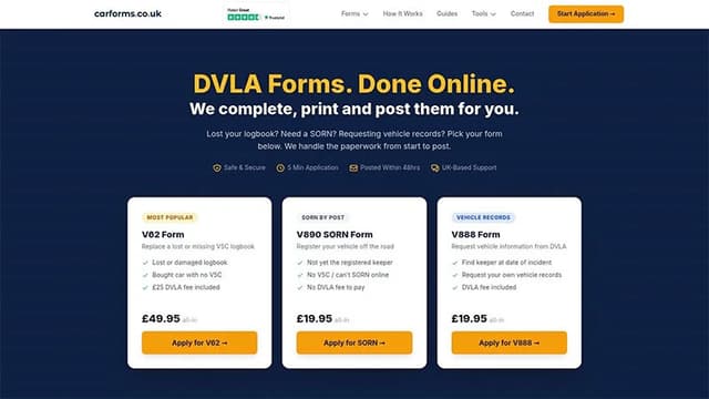 CarForms.co.uk screenshot 1