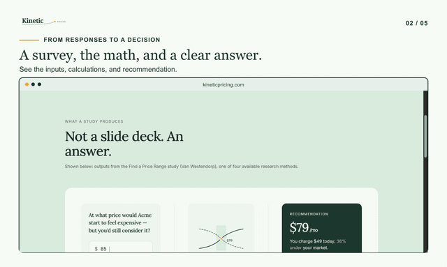 Kinetic Pricing screenshot 2