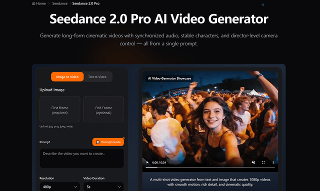 Seedance 2.0 Pro AI Video Generator screenshot 2
