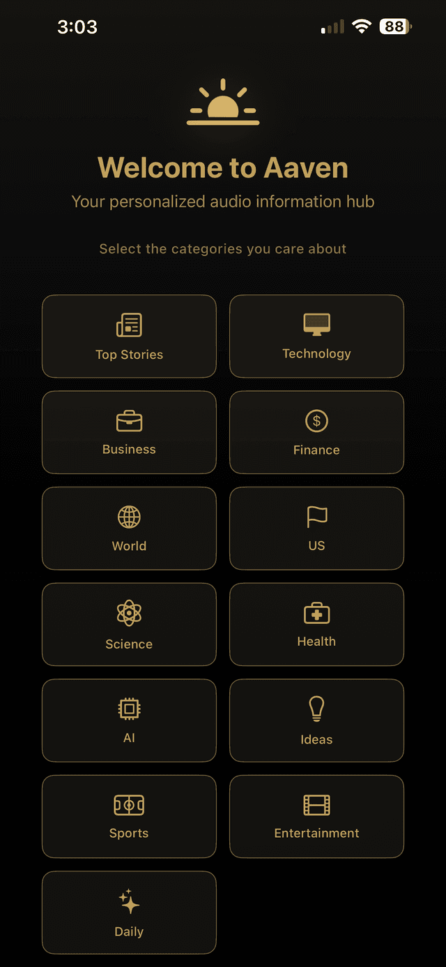 Aaven — News & Audio screenshot 1