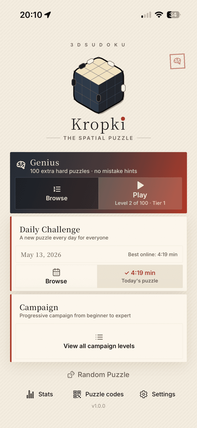 Kropki 3D Sudoku screenshot 3