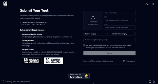 Sixty Tools screenshot 2