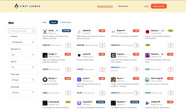 First Launch - New Products at Exceptional Value screenshot 2