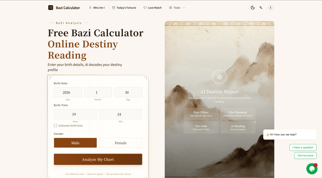 Bazi-Calculator screenshot 1