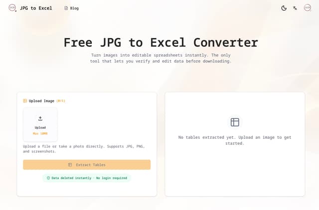 jpg to excel screenshot 1