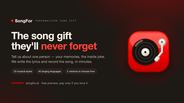 SongFor - Personalized Song Gift screenshot 2