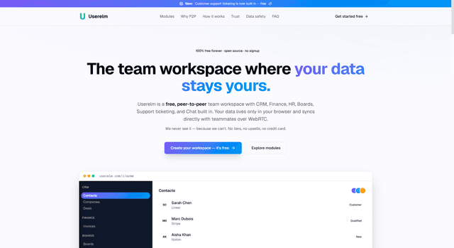 Userelm screenshot 1