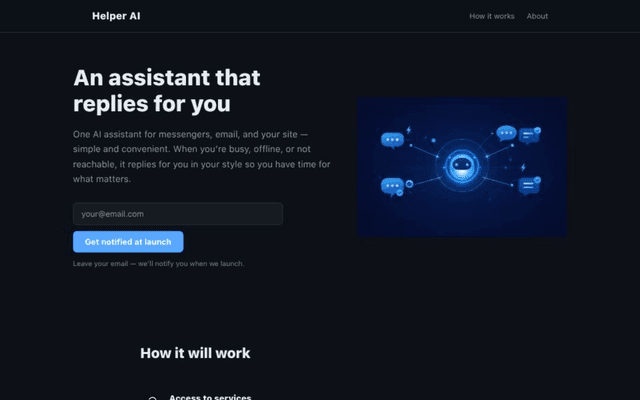 Helper AI — Smart auto-responder for messengers and email screenshot 1