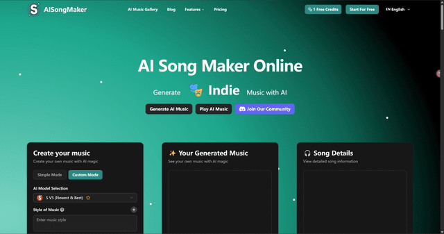 AI Song Maker | Free AI Music Maker Online screenshot 1