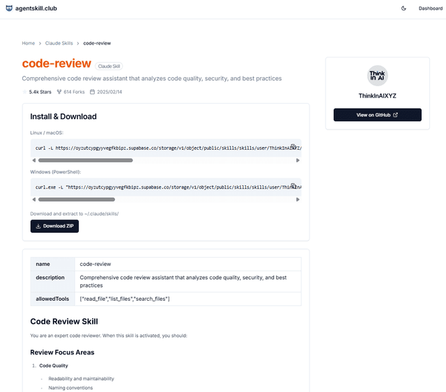 agentskill.club screenshot 3