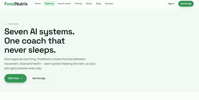 FoodNutrix — Your AI Wellness Coach, in Your Pocket screenshot 1