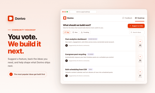 Social Media Scheduler at a Fair Price | Donivo screenshot 2