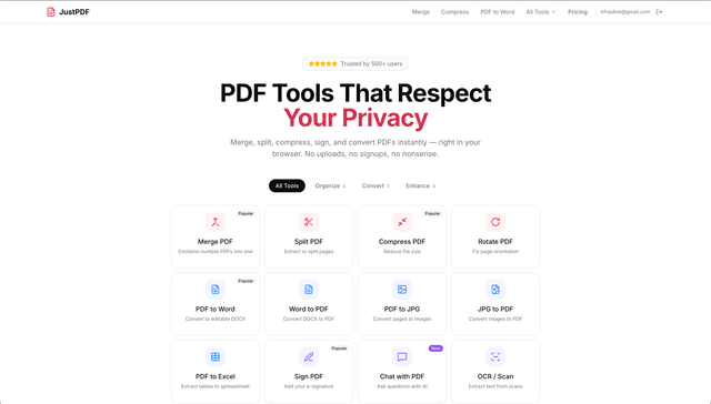 JustPDF screenshot 1