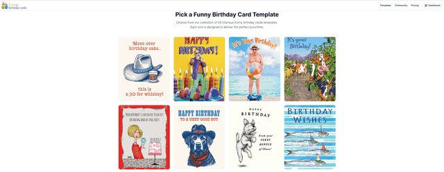 birthdaycards.cc screenshot 2