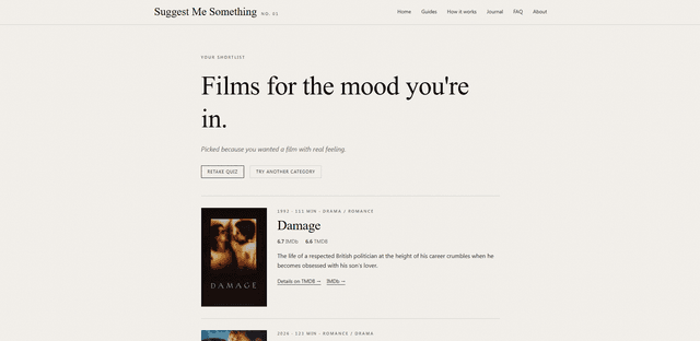 Suggest Me Something screenshot 1