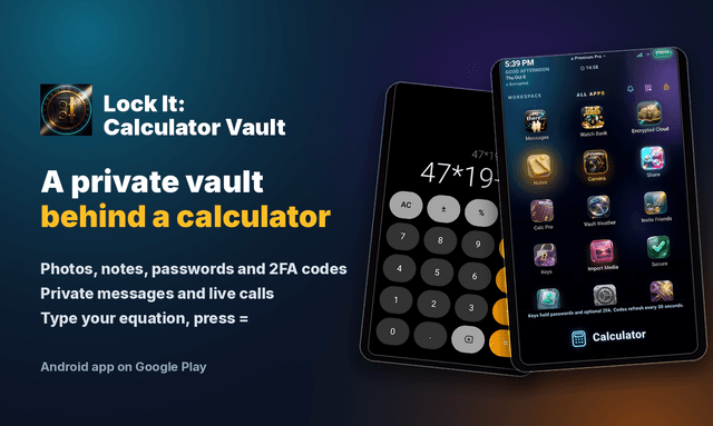 Lock It: Calculator Vault screenshot 1