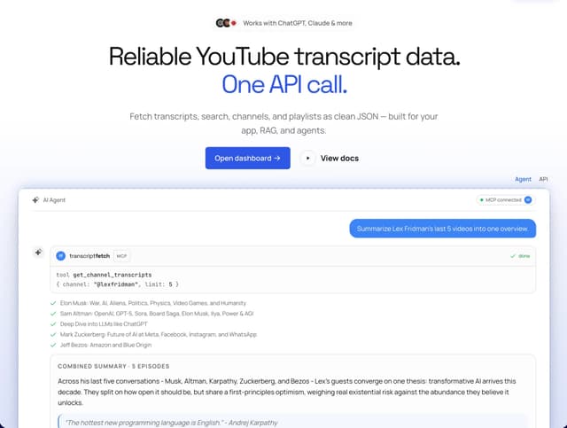 TranscriptFetch screenshot 2