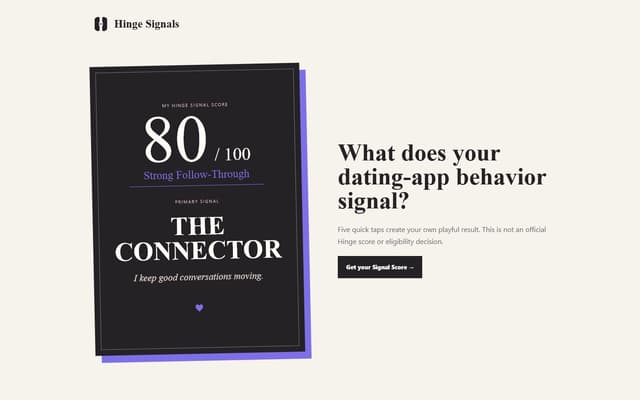 Hinge Signals screenshot 2