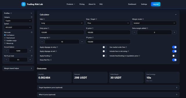 Trading Risk Lab screenshot 2