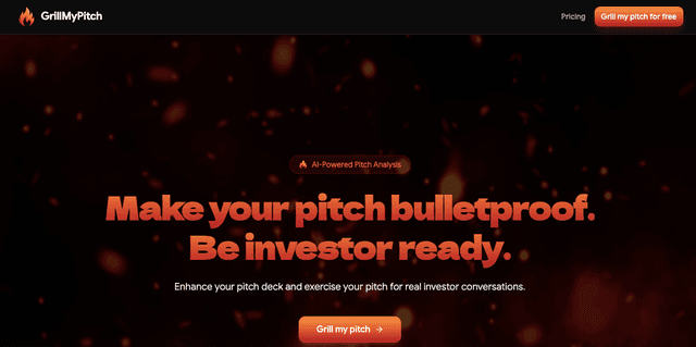 GrillMyPitch - AI-Powered Pitch Deck Analysis screenshot 1