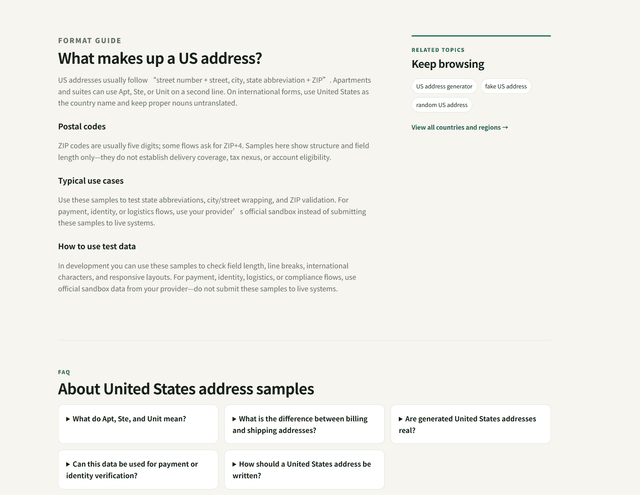 US Address Generator screenshot 3