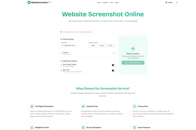 Free Online Website Screenshot and Video Recording Tool screenshot 5