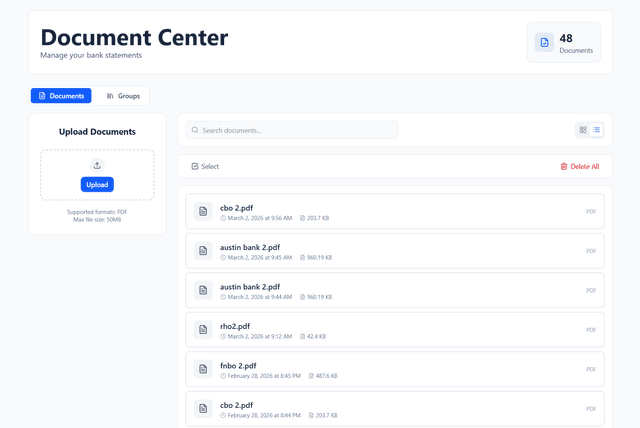ProcessBankStatement screenshot 2