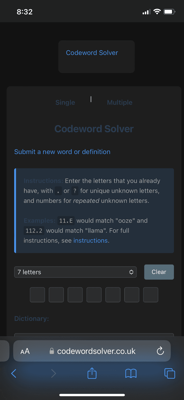Code Word Solver screenshot 3