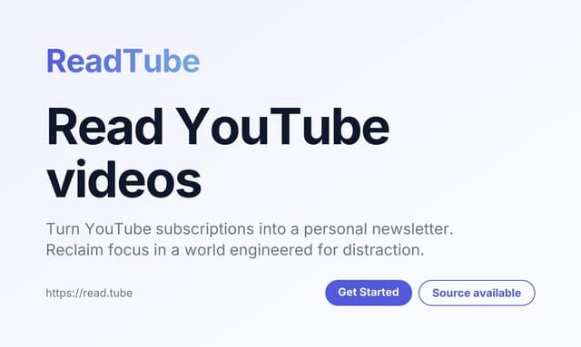 ReadTube screenshot 1