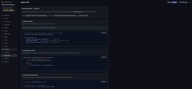 Game Server Backend screenshot 2