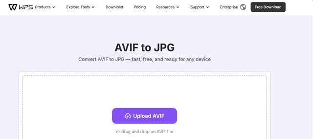 AVIF to JPG screenshot 1