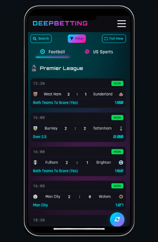 DeepBetting screenshot 3