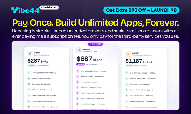 Vibe44 - Ship Your AI SaaS in Days. screenshot 5