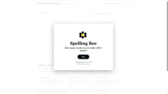 NYT Spelling Bee – Daily Word Puzzle Game screenshot 1