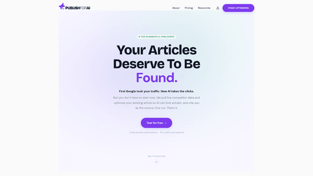 Publish for AI screenshot 1