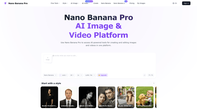 Nano Banana Pro Image Generator screenshot 1
