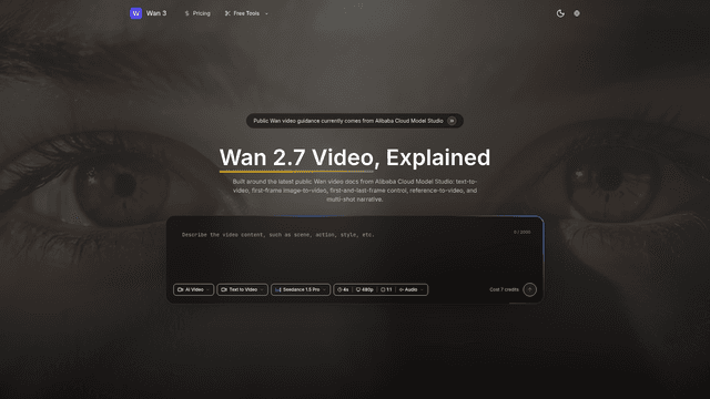 Wan 2.7 Video Guide | Wan 3 screenshot 1