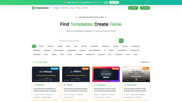 TemplateFame - Popular Templates Directory - TemplateFame screenshot 2
