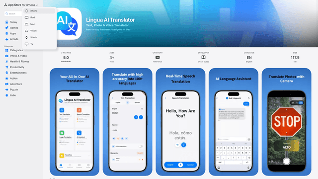 ‎Lingua AI Translator App screenshot 2