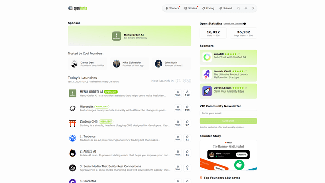 OpenHunts: Product Launch & Discovery Platform for Makers screenshot 2
