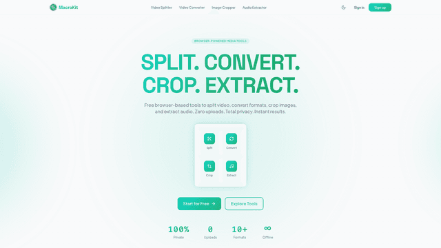 Split Video, Convert Video & Crop Image Free | MacroKit screenshot 1