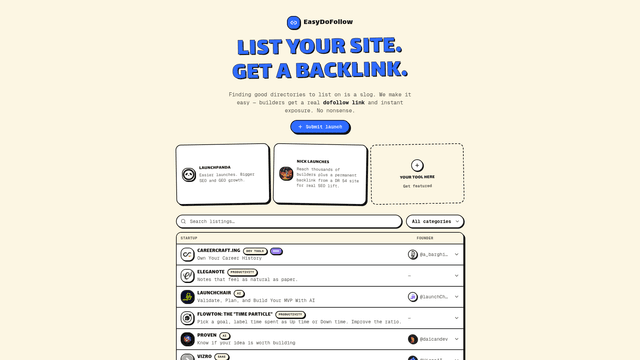 EasyDoFollow — Get a real dofollow backlink screenshot 1