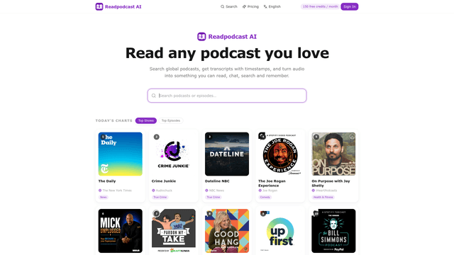 Readpodcast AI screenshot 1