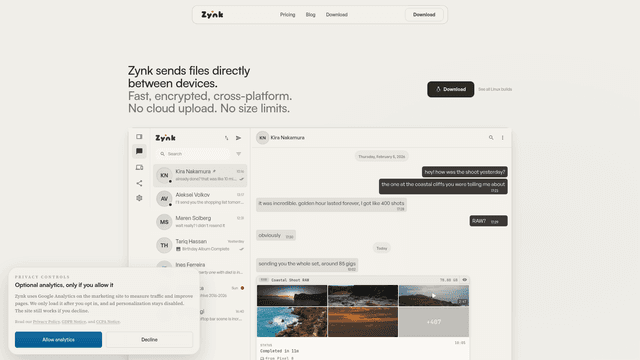 Zynk screenshot 2