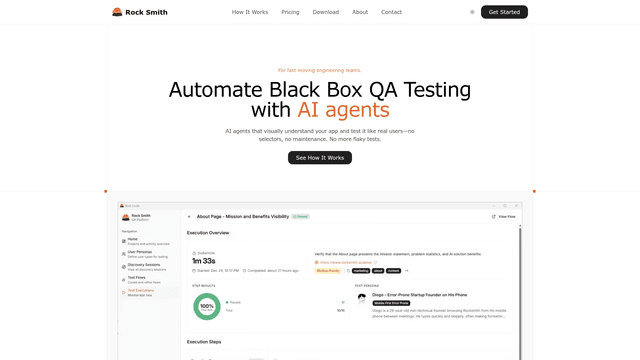 Rock Smith - AI-Powered QA Testing Platform - Rock Smith screenshot 2