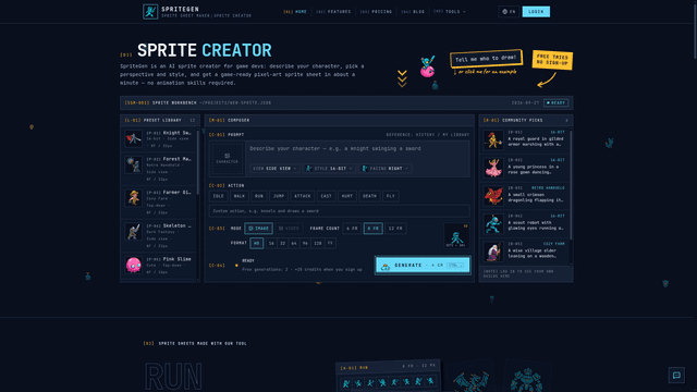 SpriteGen screenshot 2