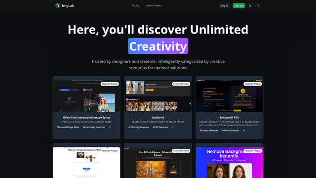 ImgLab - Visual AI Tools Directory screenshot 1